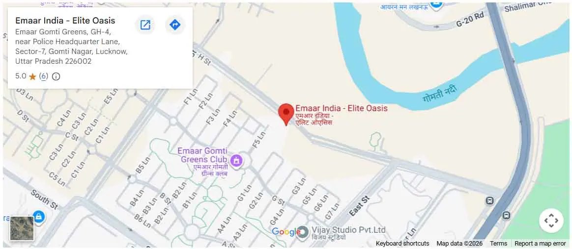 Shalimar Pinnacle Lucknow Location Map