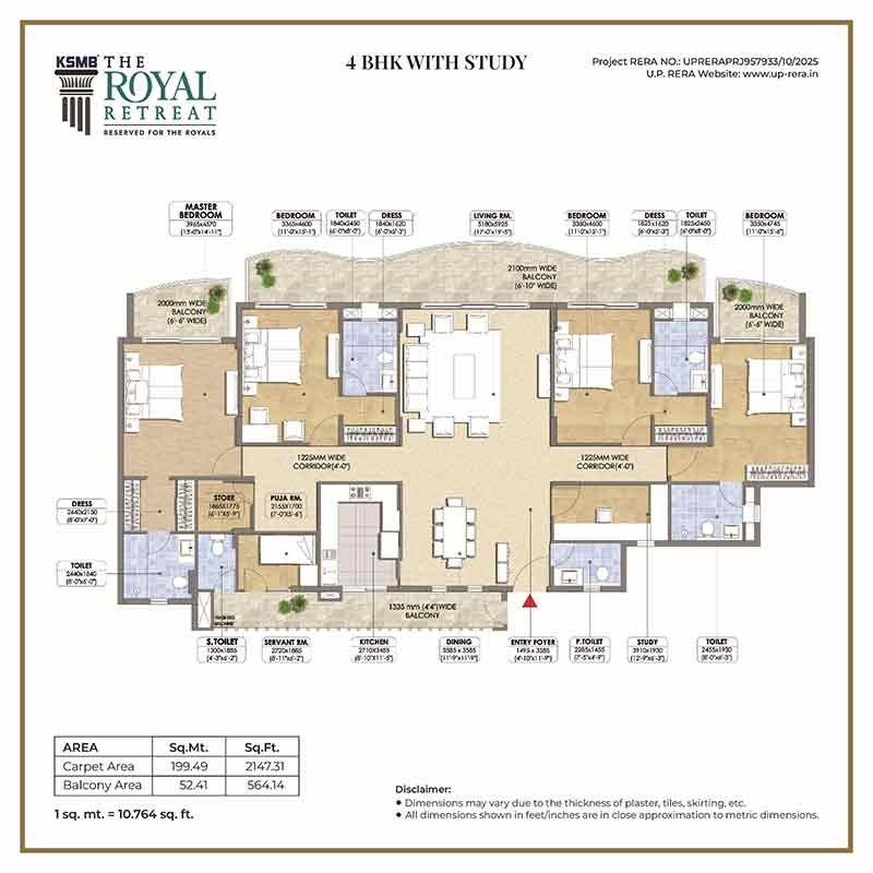 4BHK Floor Plan 2