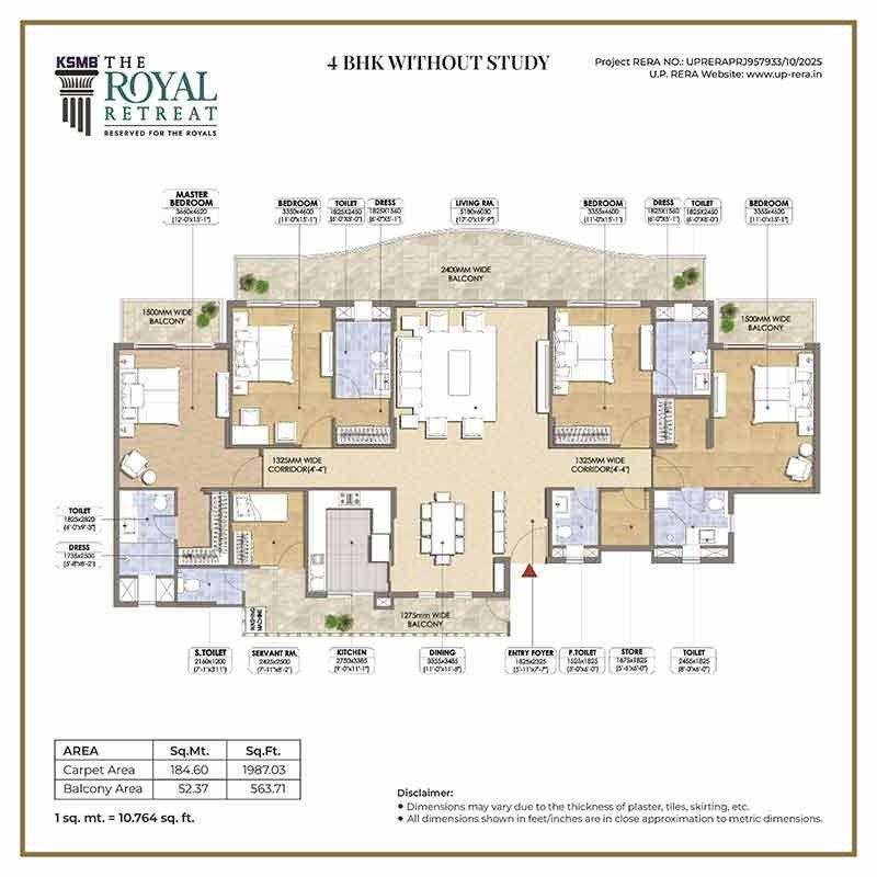 4BHK Floor Plan 3