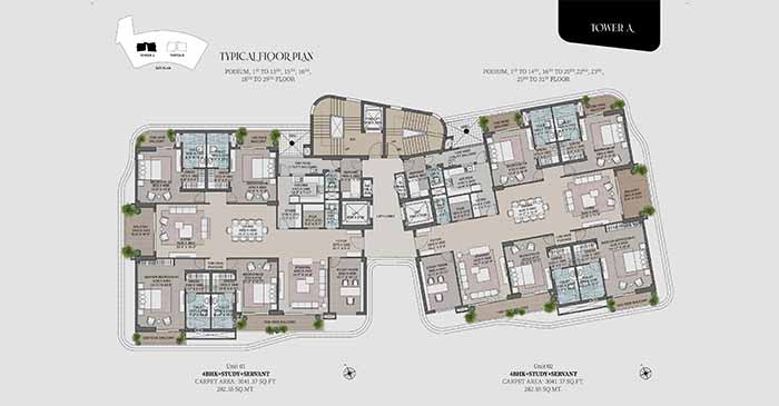 3BHK Floor Plan 1