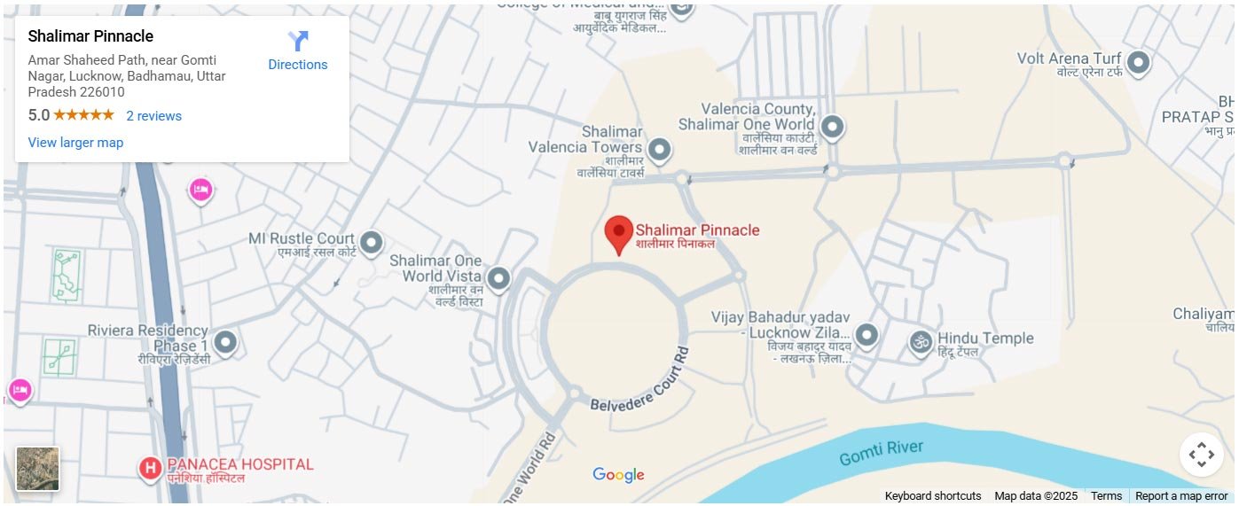 Shalimar Pinnacle Lucknow Location Map