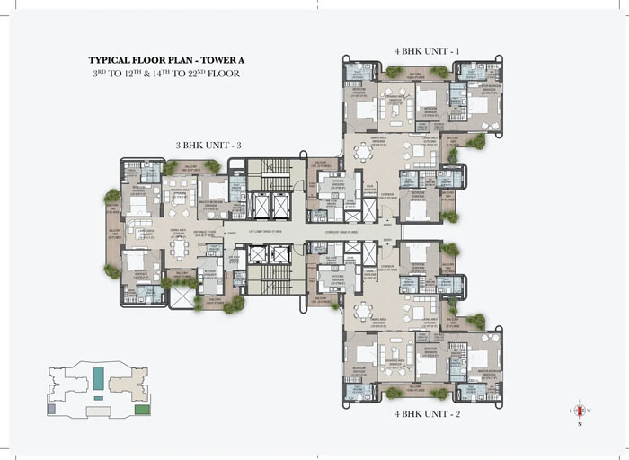 3BHK Floor Plan 1
